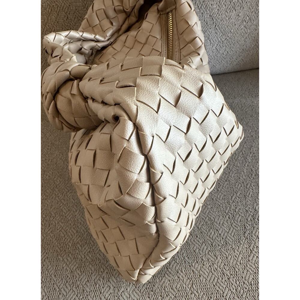 Urban Expressions Vanessa Vegan Hobo Bag Tan Shoulder Purse Woven - Picture 5 of 10